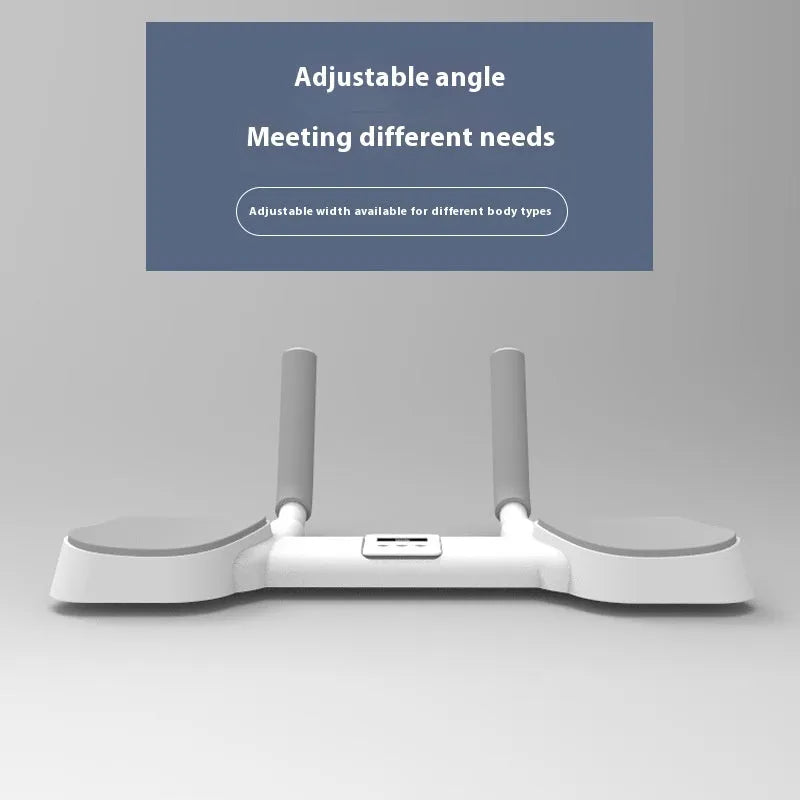 White flat support trainer with alloy aluminum tube frame and ABS components for household fitness