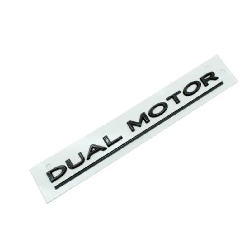 Tesla Model 3 Performance Double Motor bumper sticker in ABS plastic, 19cm by 3cm