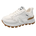 Women's low-top running sneaker in artificial PU with rubber sole and front lace-up design