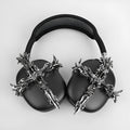 Gothic resin cross hard case headphone cover for Apple AirPods Max in silver colour