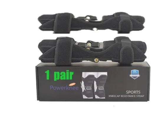 Adjustable knee brace with patella support and spring mechanism in breathable fabric