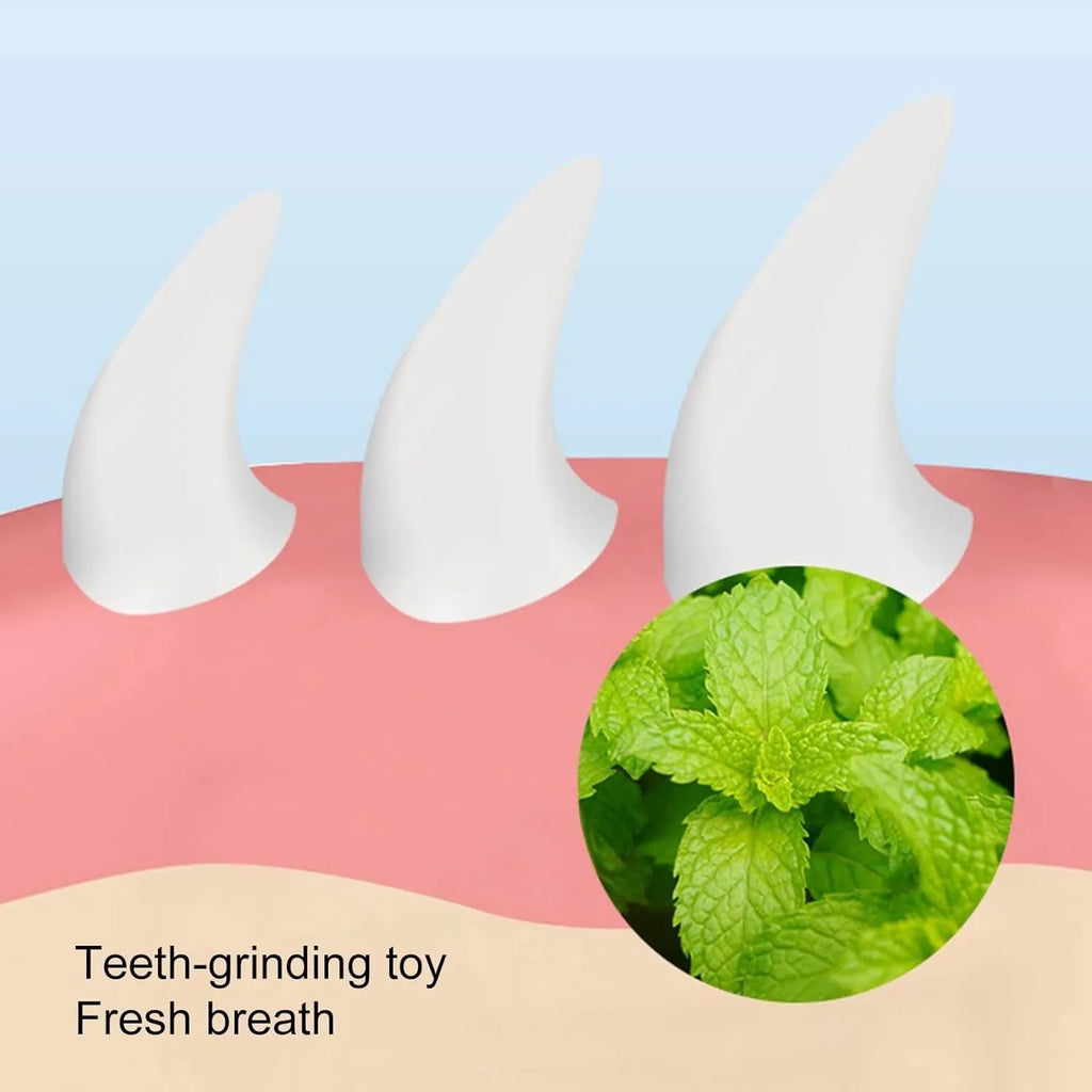 Blue carrot-shaped catnip ball with self-adhesive sticker for wall mounting