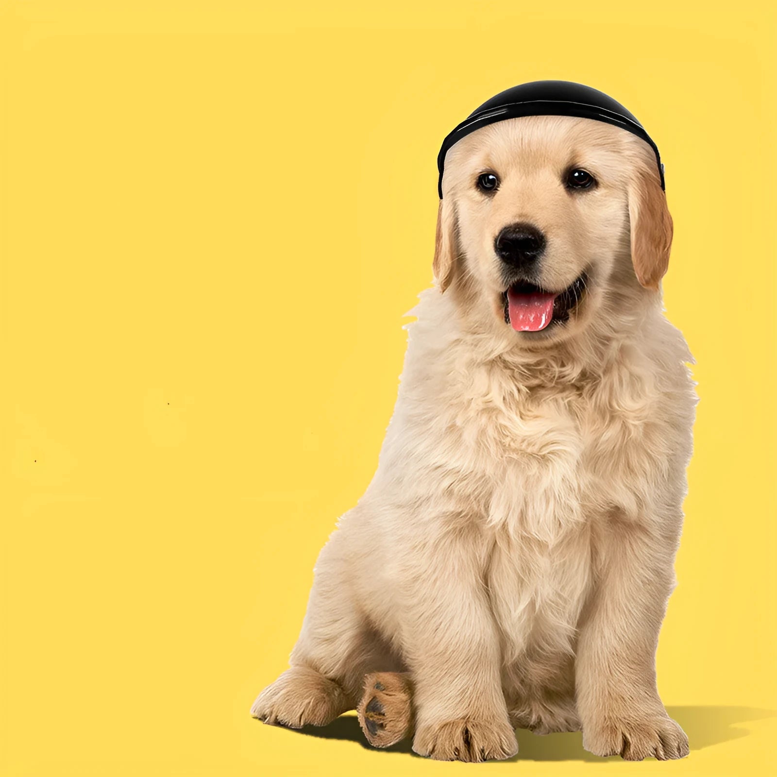 Small S size plastic pet helmet for motorbike safety in pink, black, yellow or green