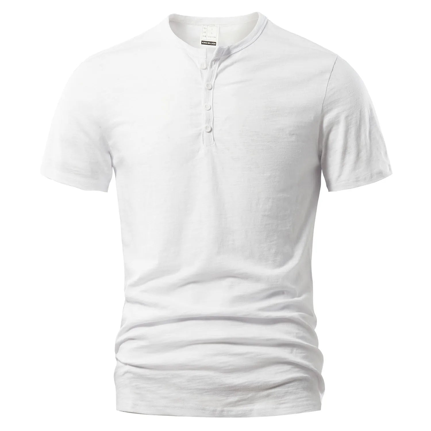 Men's slub cotton casual short sleeve shirt in solid colour with British style pullover design