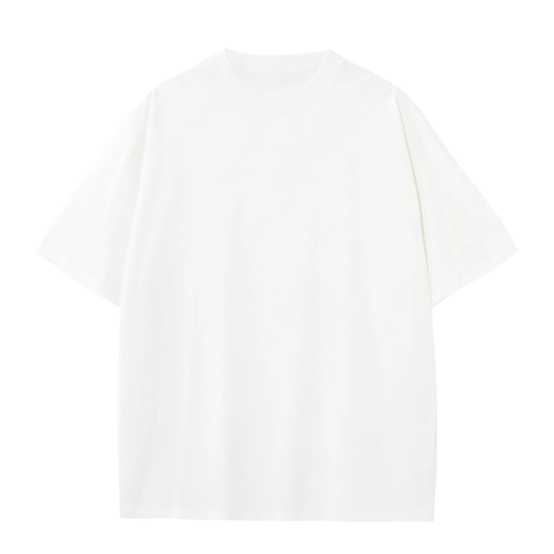 Men's pure cotton short sleeve round neck loose t-shirt in khaki colour