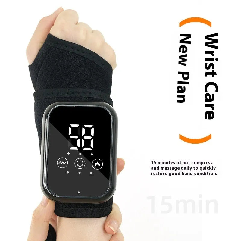 Black electric heating ankle sleeve showing integrated construction for heel and joint warmth