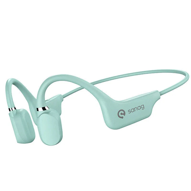 Bone conduction Bluetooth headphones with neckband in various colours for sports and running