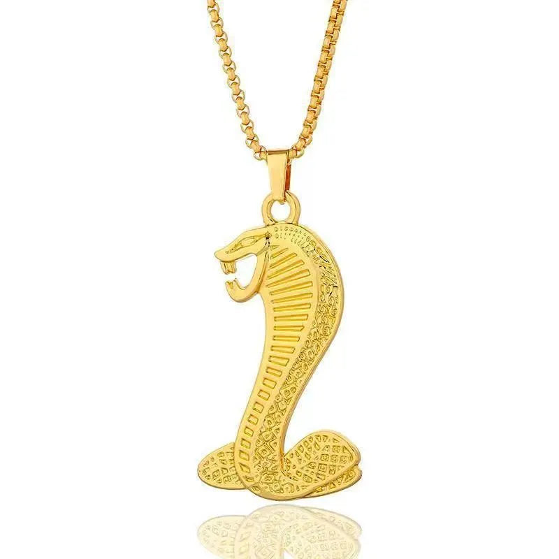 Geometric gold-tone alloy pendant necklace for women with an inlaid zircon stone.