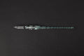 Glass crystal pen with coloured glaze dip art decoration in abstract modern design