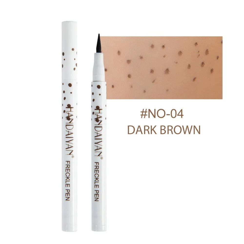 Dark brown waterproof freckle pen cosmetic marker for natural-looking face application