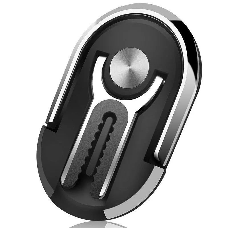 Universal car mobile phone bracket with ring design for dashboard mounting in black silver blue gold red colours