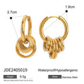 Stainless steel electroplated earrings in contemporary ins style for unisex wear