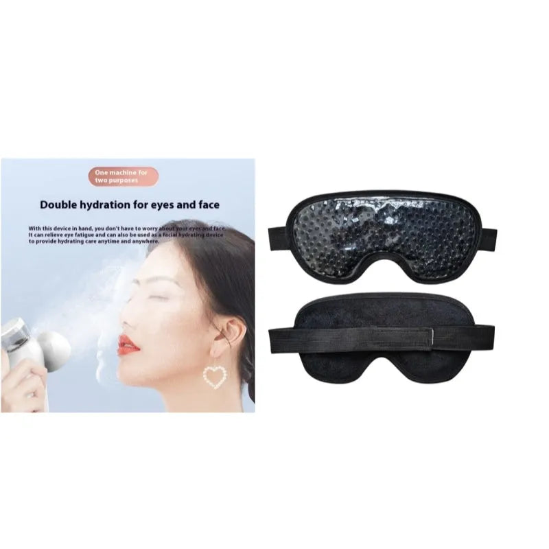 White portable electric eye compress device with eye mask for cold and hot therapy