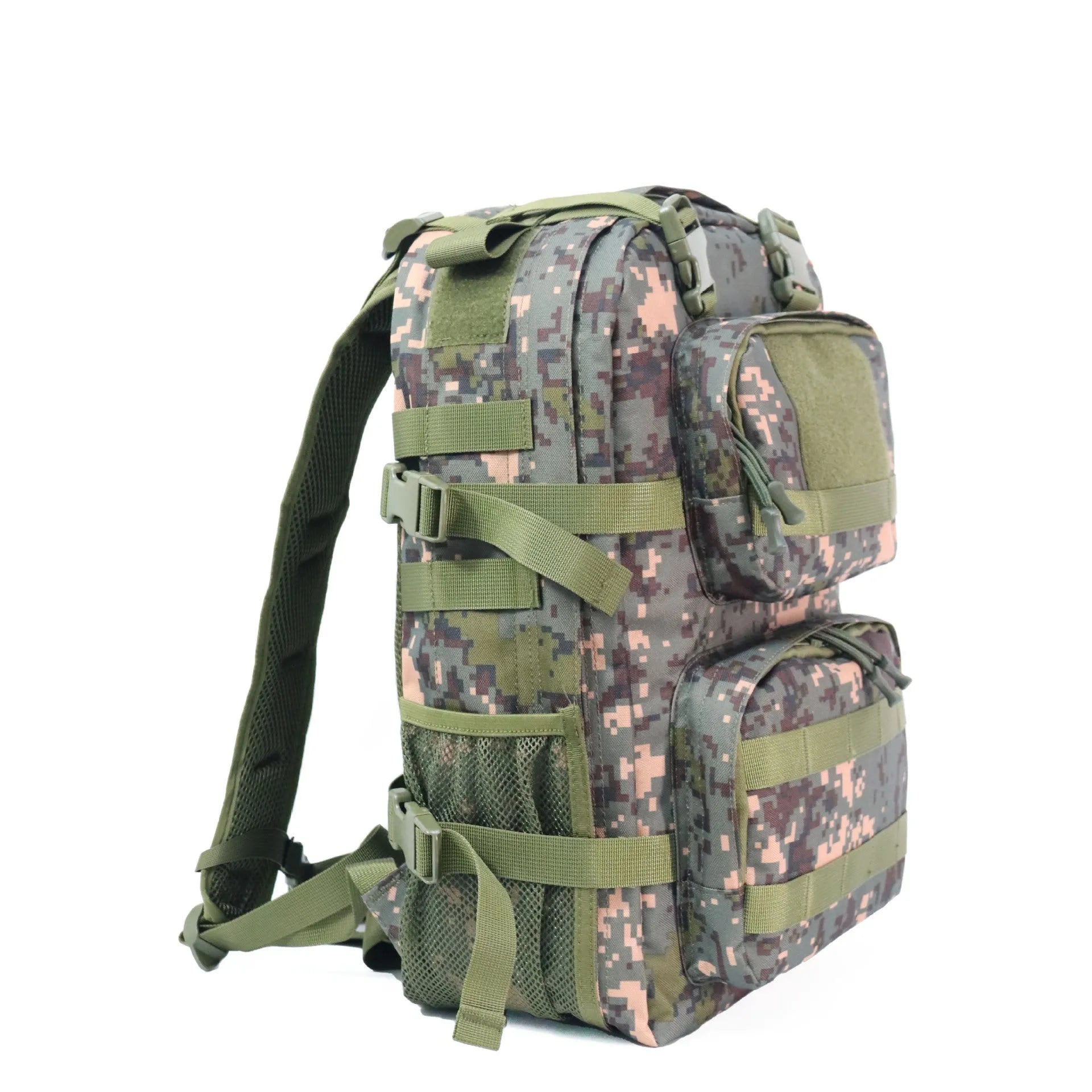 Camouflage waterproof men's rucksack made of Oxford cloth with air pillow belt, 30x15x46cm