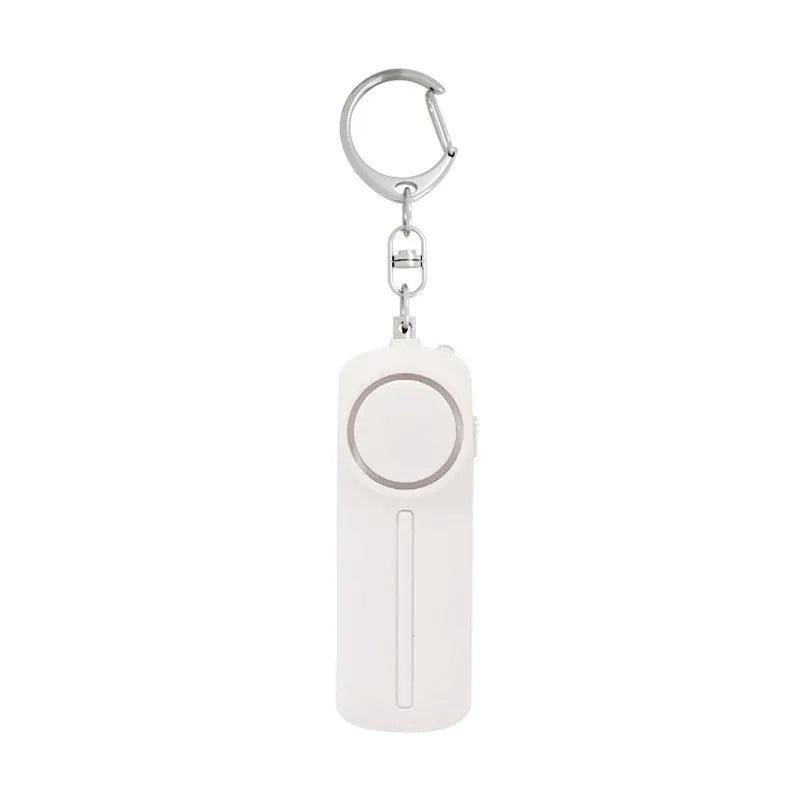 Girls personal safety alarm in multiple colours showing compact 86mm design with activation button