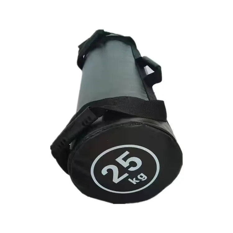 White PVC fitness power bag training sandbag for weight lifting and strength exercises