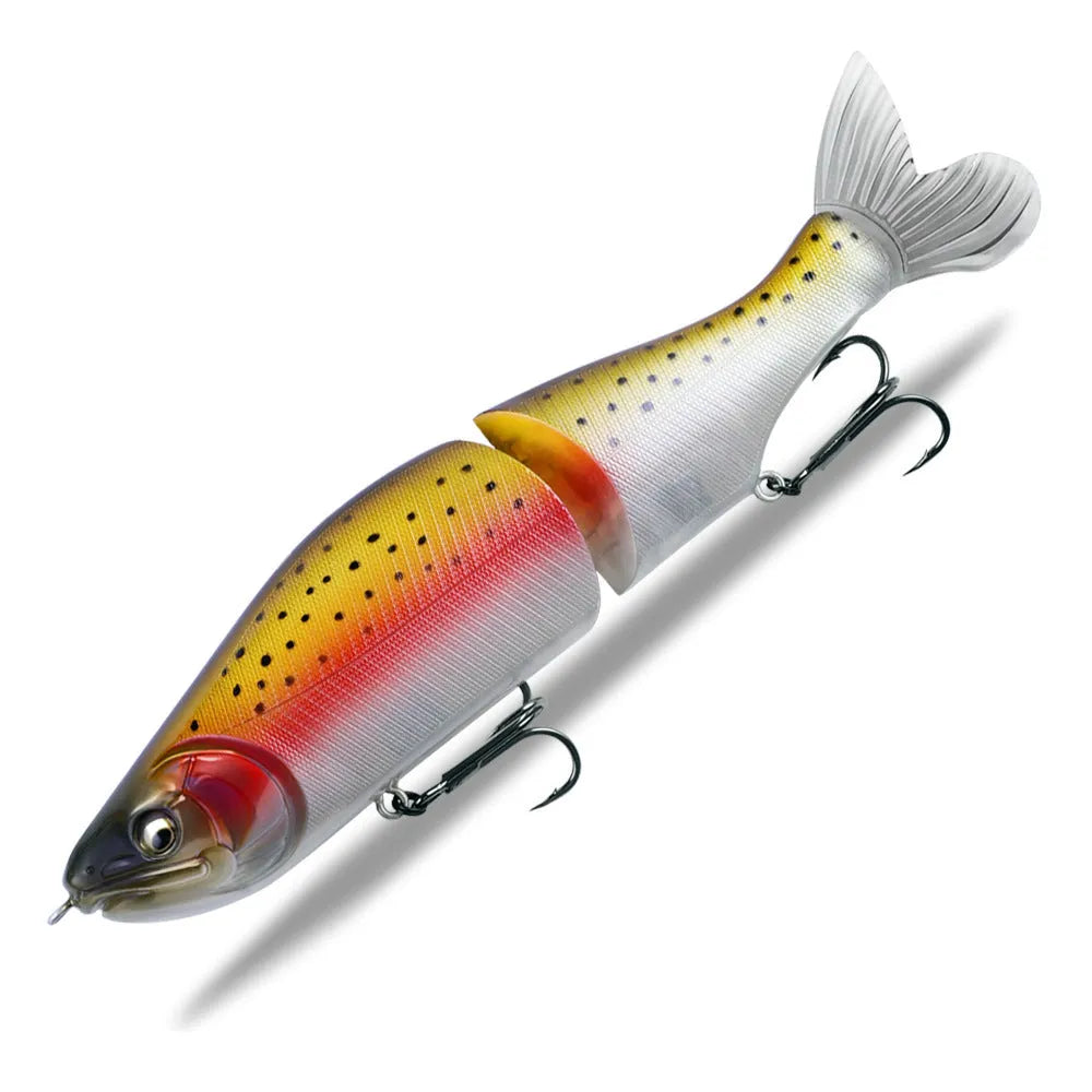 185mm plastic fishing lure with swimming action in assorted colours for bass fishing