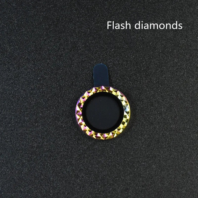 Diamond lens film protector ring made of aluminium alloy and tempered glass for iPhone 12 Pro Max camera