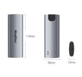 Grey aluminium mobile SSD with USB3.0 interface for direct Android phone connection