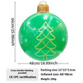 Inflatable PVC Christmas ball decoration for outdoor garden use with hand pump