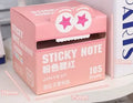 Pearl gradient transparent sticky notes refill pack with 105 pages showing six colour options