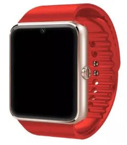 Black smart watch with 1.54-inch touch screen and silicone strap on a wrist