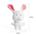 Cute animal shaped plush dog chew toy with squeaker in multiple colour options
