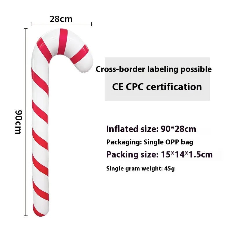 Inflatable PVC Christmas ball decoration for outdoor garden use with hand pump