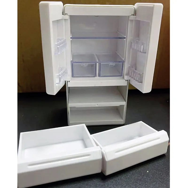 White plastic miniature candy toy model with light feature showing 11.4cm height