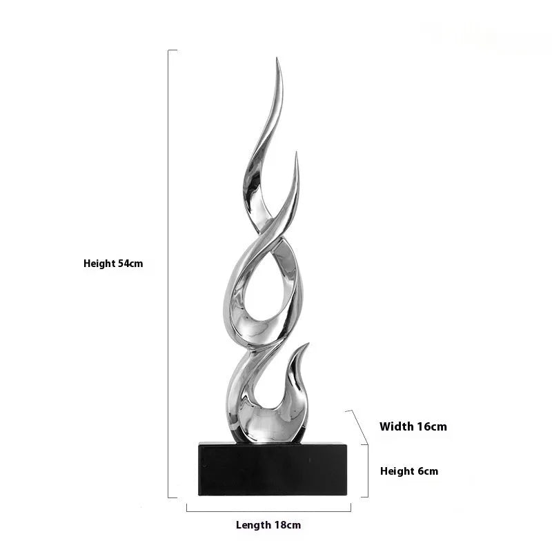 High-rise festival decoration ornament in resin and plastic with a modern simple design.