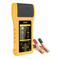 Autool BT760 vehicle battery diagnostic tool with colour screen, clips, and printed test receipt.