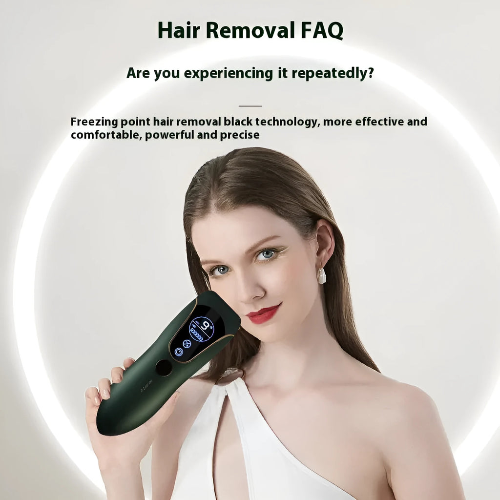 Sundial brand IPL hair removal device in green, pink or white colour on a white background.
