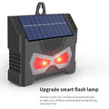 Black animal-shaped solar-powered ultrasonic pest repeller for outdoor use