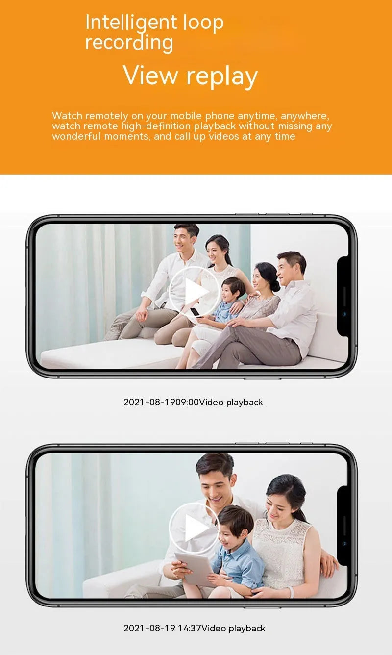 Wireless bulb security camera with 1080p HD resolution and full colour night vision measuring 5cm by 12cm