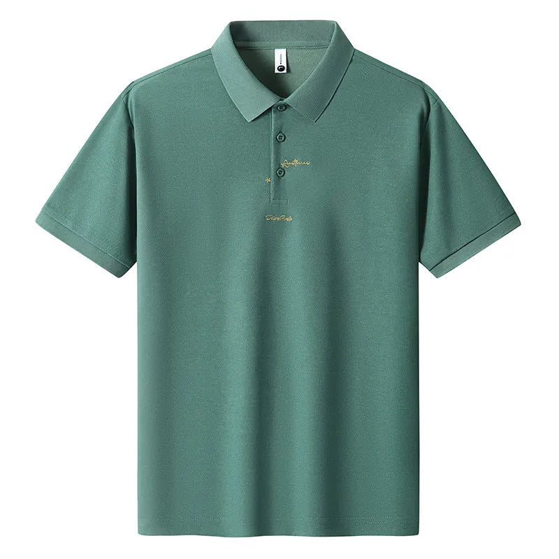 Men's loose cotton t-shirt with letter print in white, black, green, pink, khaki, and sky blue colours