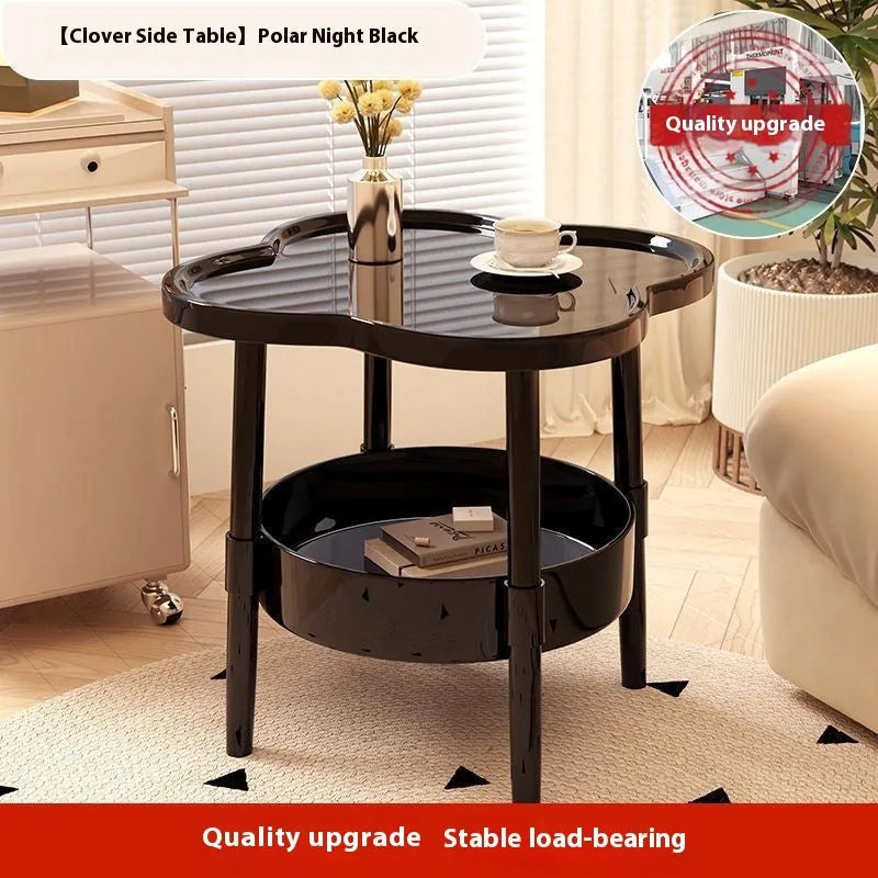 Plastic simple coffee table in Classic Coal colour, 45x39cm