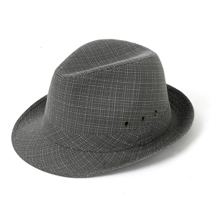Men's thickened wool felt fedora hat showing classic trilby shape available in multiple colours with size tags