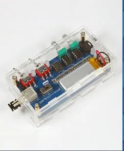 Tesla coil SSTC driver board with controller and cables, showing dimensions 100x115x205mm