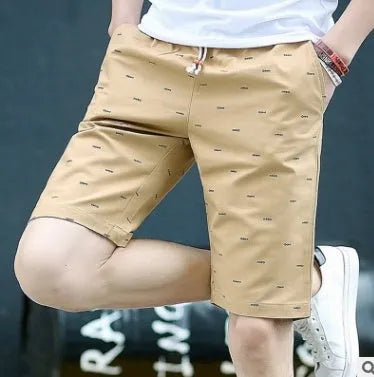 Men's thin cotton summer shorts with lace-up front placket in multiple colours