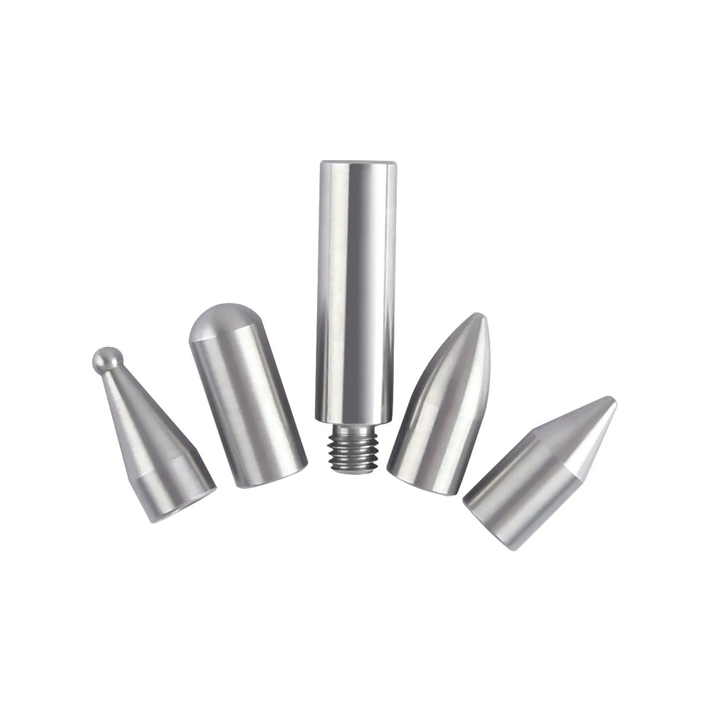 Three alloy steel hook crowbar tools for car dent repair on a workbench.
