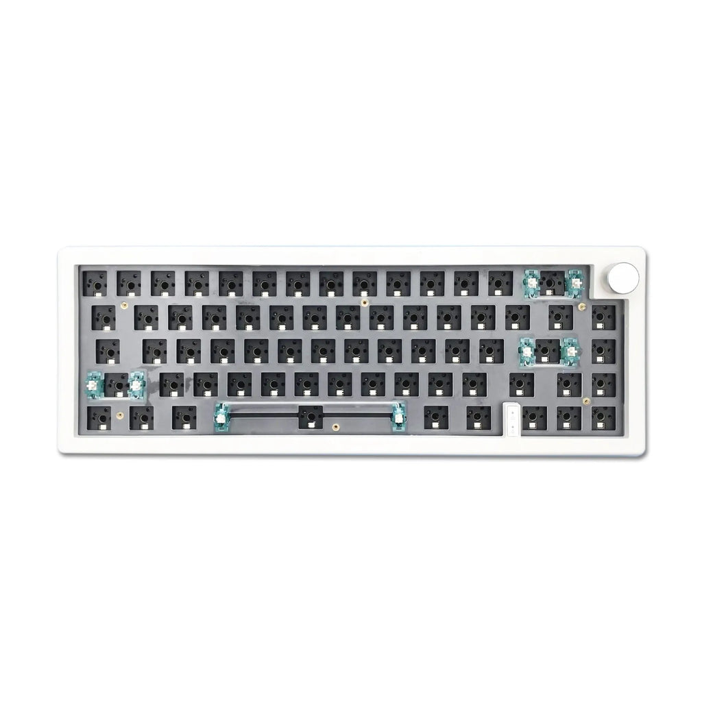 DIY hot swap RGB backlit mechanical keyboard kit in multiple colours with USB cable