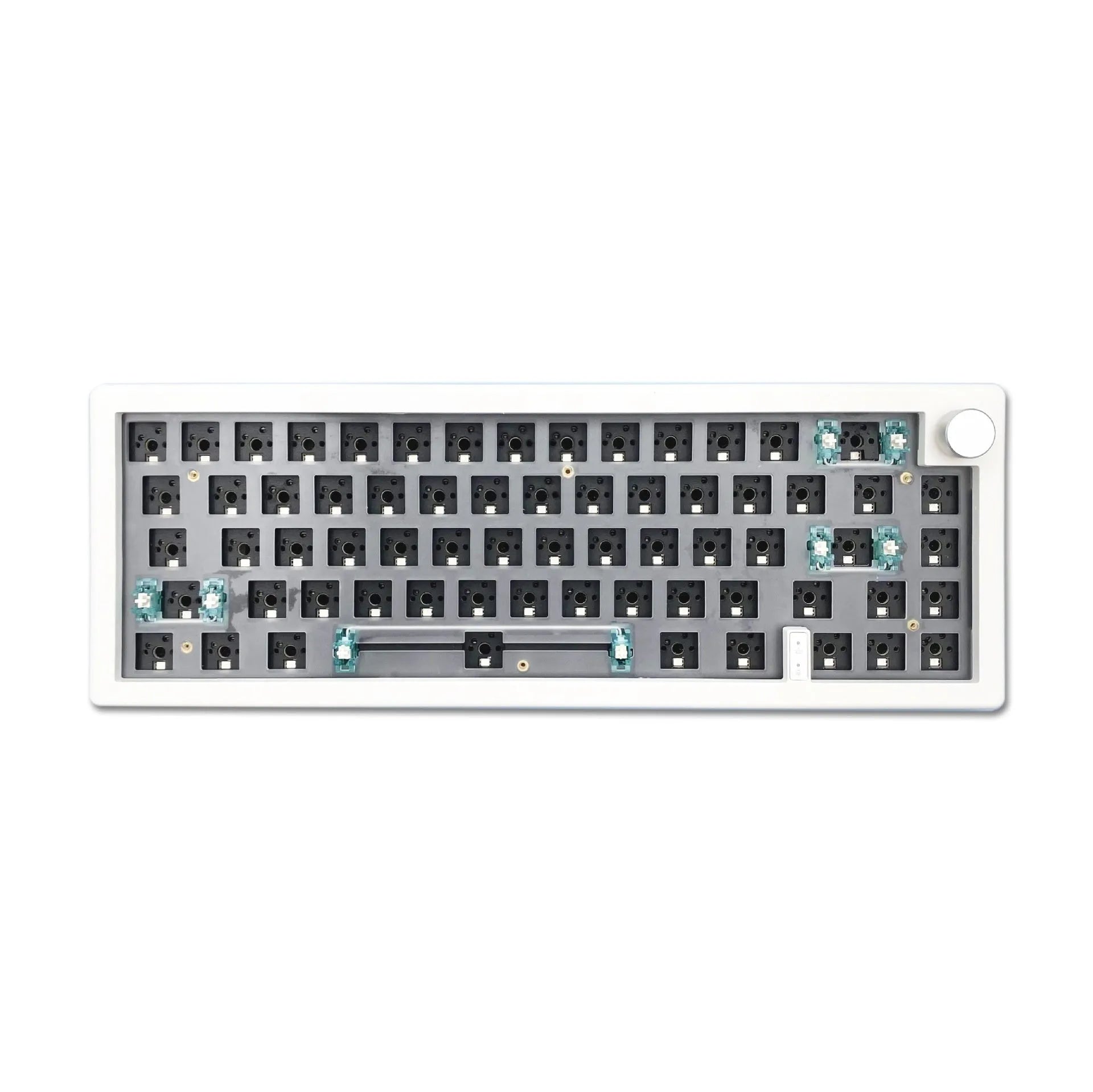 DIY hot swap RGB backlit mechanical keyboard kit in multiple colours with USB cable