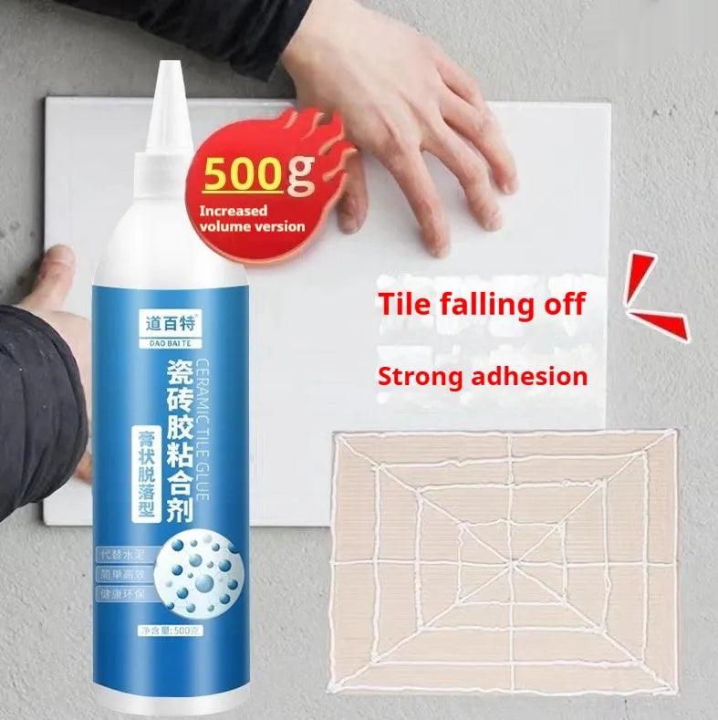 Tile repair injection adhesive for loose tiles, cold curing emulsion body, 280g to 500g options