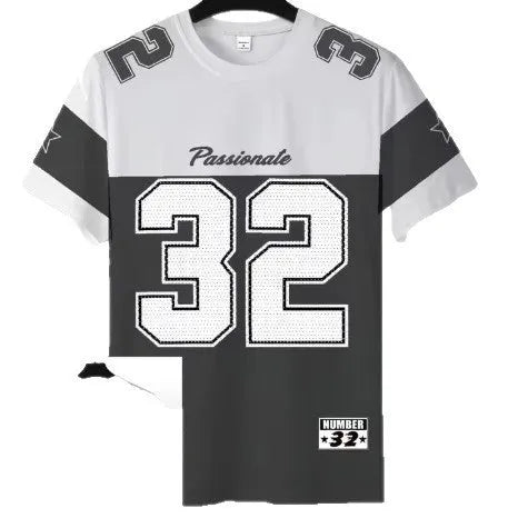 Men's digital printed round neck short sleeve T-shirt in polyester bird eye cloth, straight fit, available in multiple colours