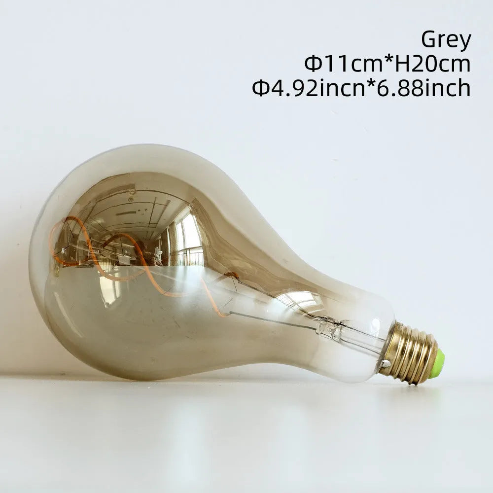 A110 double spiral LED soft light strip with gold bulb showing 110 x 200 mm dimensions