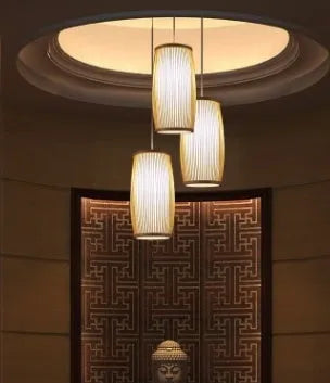 Southeast Asia style bamboo plait lamp with E27 lamp holder for decorative lighting