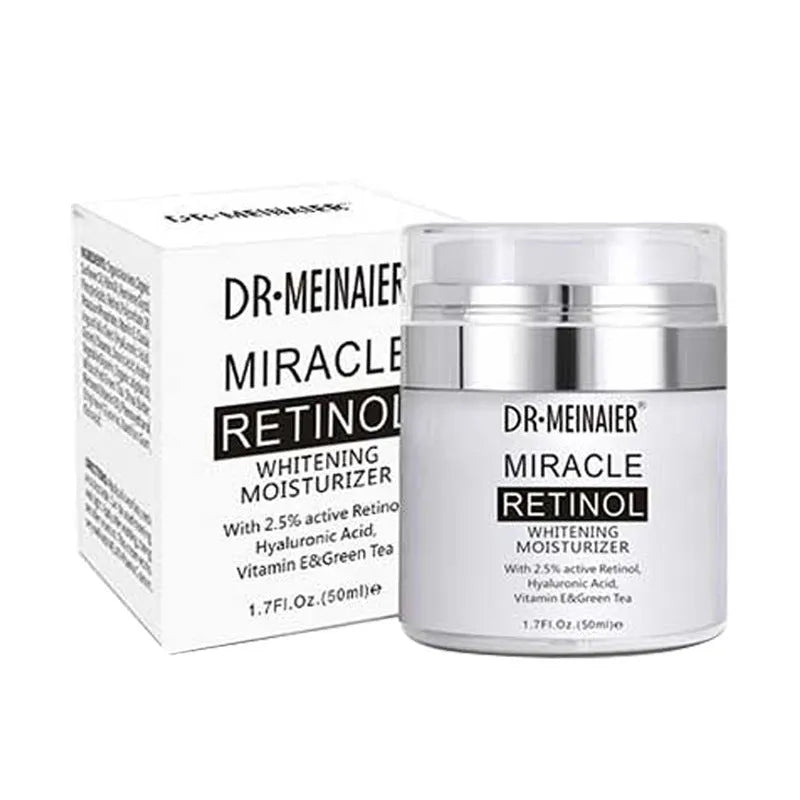 50ml retinol moisturising cream jar, shrinks pores and restores skin care product
