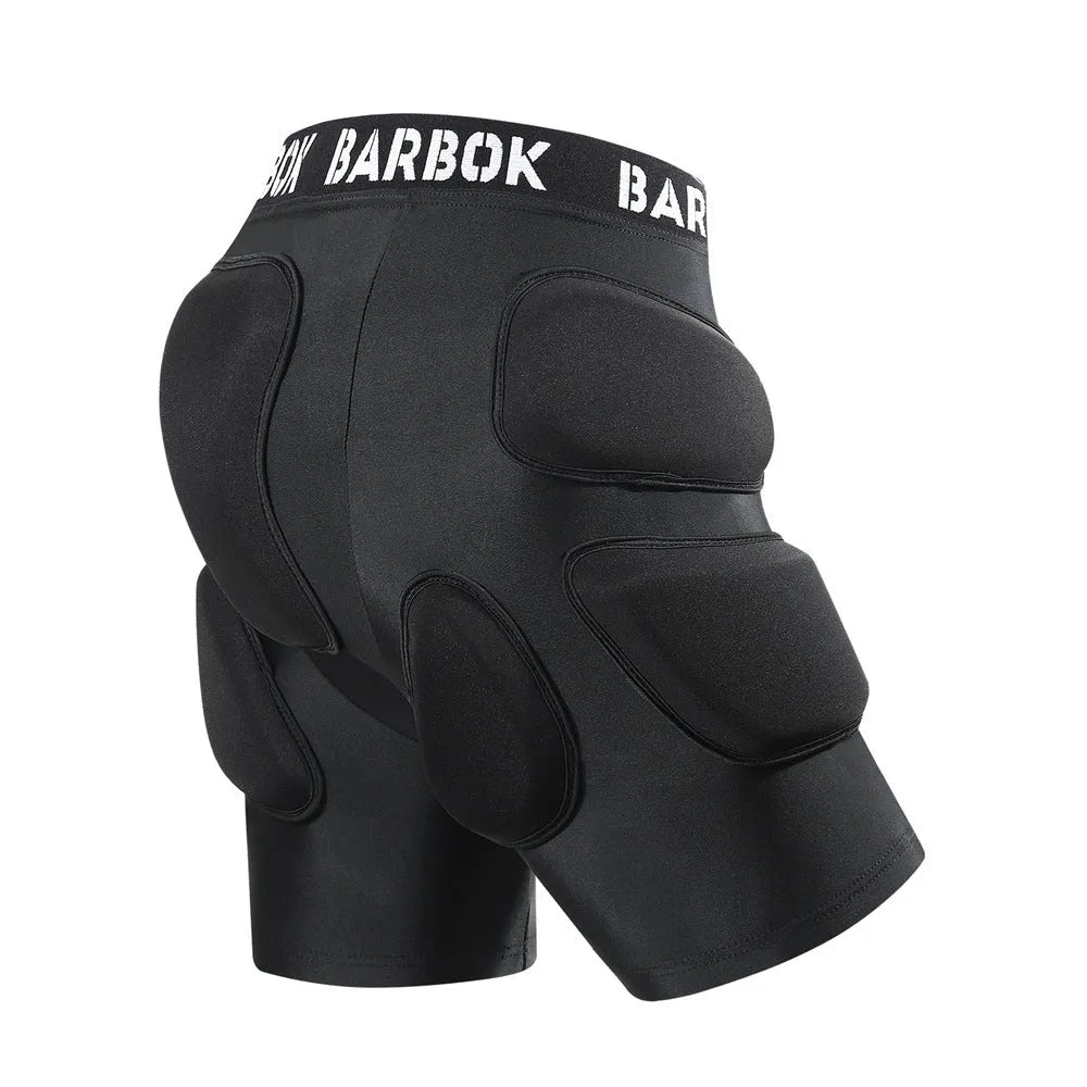 Black spandex hip protection pads with NBR foam for roller skating and skateboarding safety