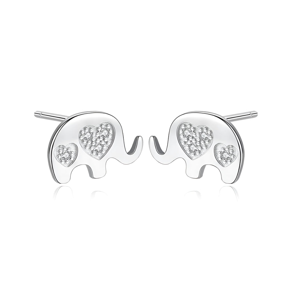 Geometric Korean silver earrings in gold and silvery colours measuring 0.6cm by 0.9cm