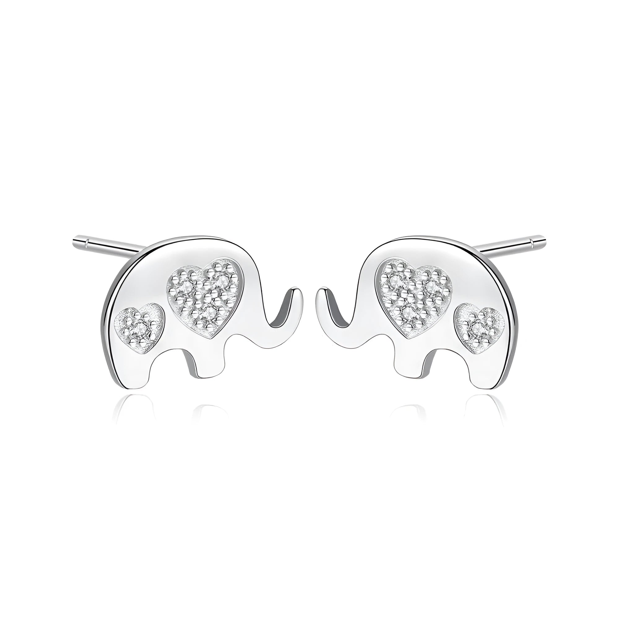 Geometric Korean silver earrings in gold and silvery colours measuring 0.6cm by 0.9cm